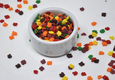 Autumn Leaf Sequin Shapes for Baking
