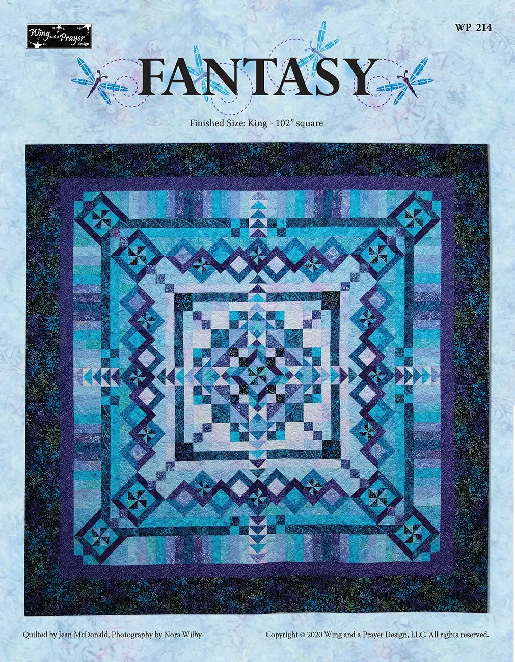 Patron de Quilt Fantaisie - Design de Libellule Fantasque