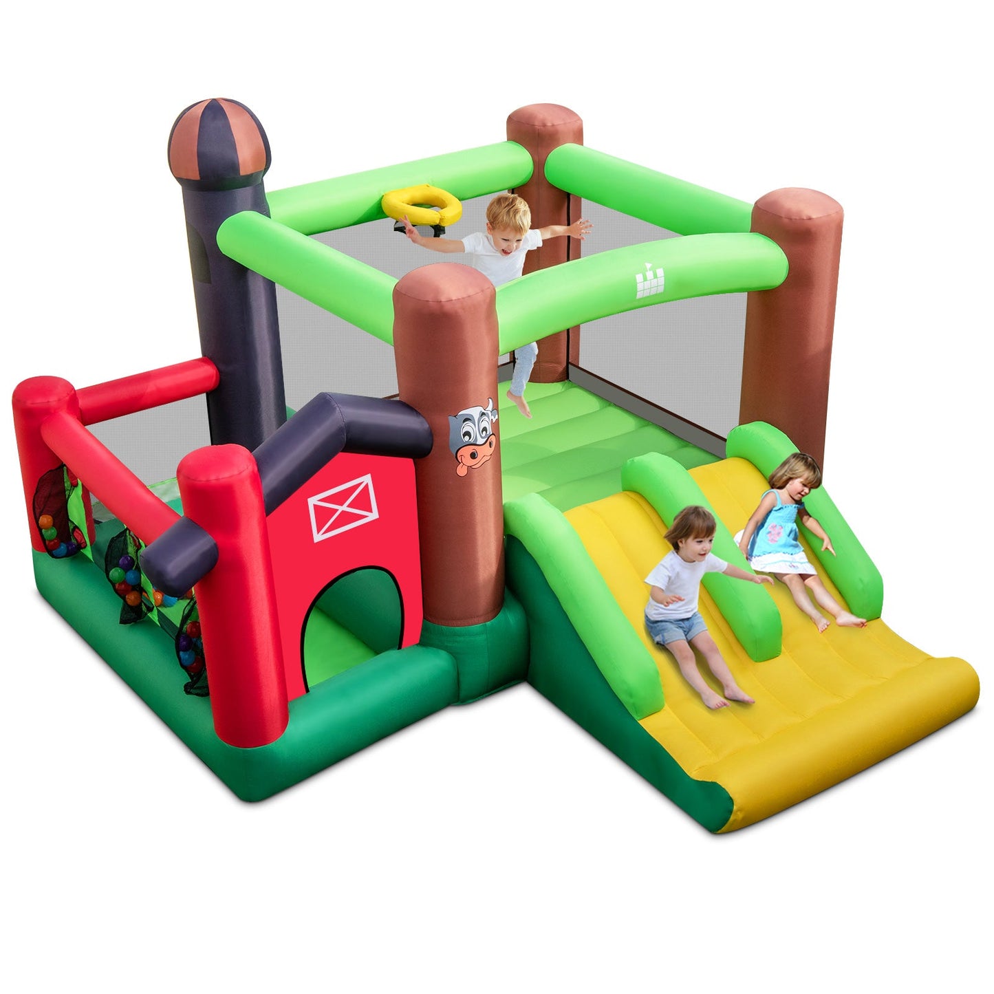 Casa Inflable 6 en 1 con Doble Tobogán