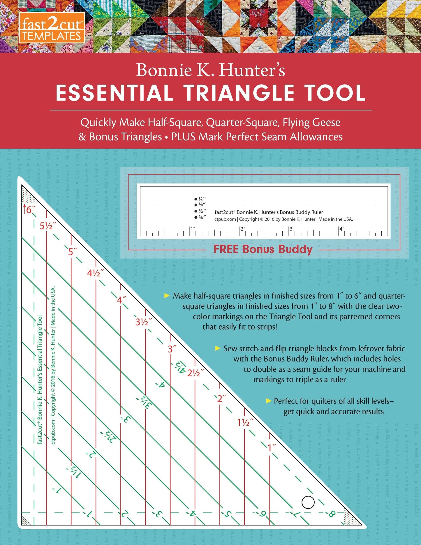 Fast2cut BKH Essential Triangle Tool for Quilting