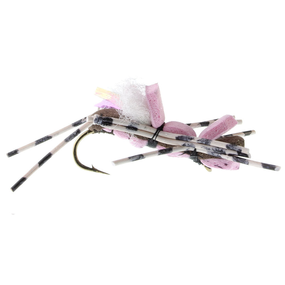 Fat Albert Pink Foam Grasshopper Fly - 6 Pack Size 10 - Korvel