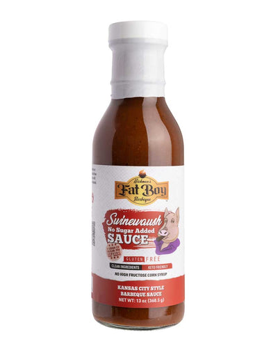 Salsa BBQ Swinewaush Sin Azúcar Añadido Sin Gluten - 13 oz (Paquete de 2)