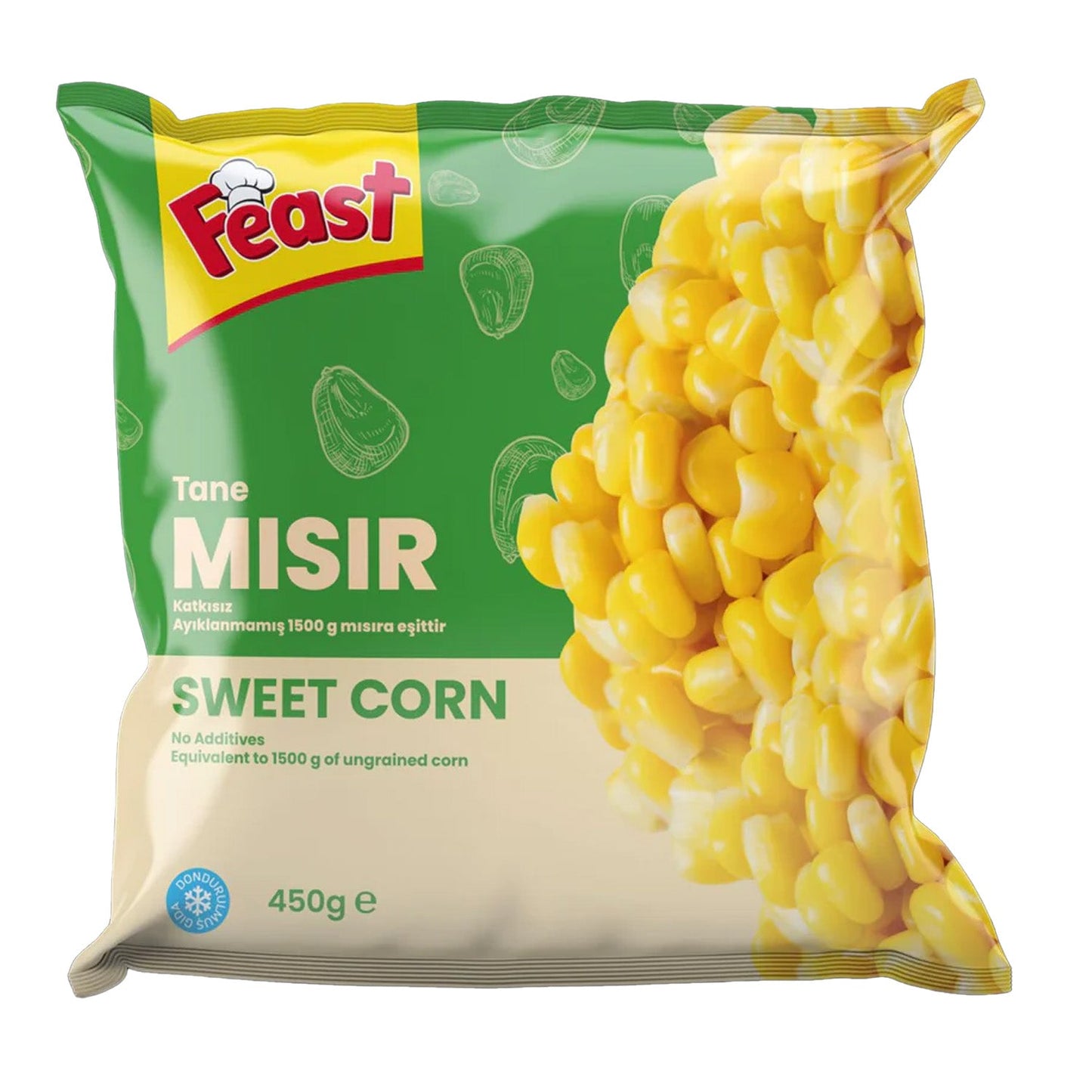 Feast Frozen Corn Kernels (Donuk Mısır) – 450g