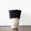 Vase de sol en laine noire et blanche Eclipse