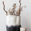 Vase de sol en laine noire et blanche Eclipse
