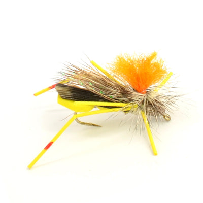3-Pack Yellow Foam Grasshopper Flies - Size 10 for Trout & Bass - Korvel