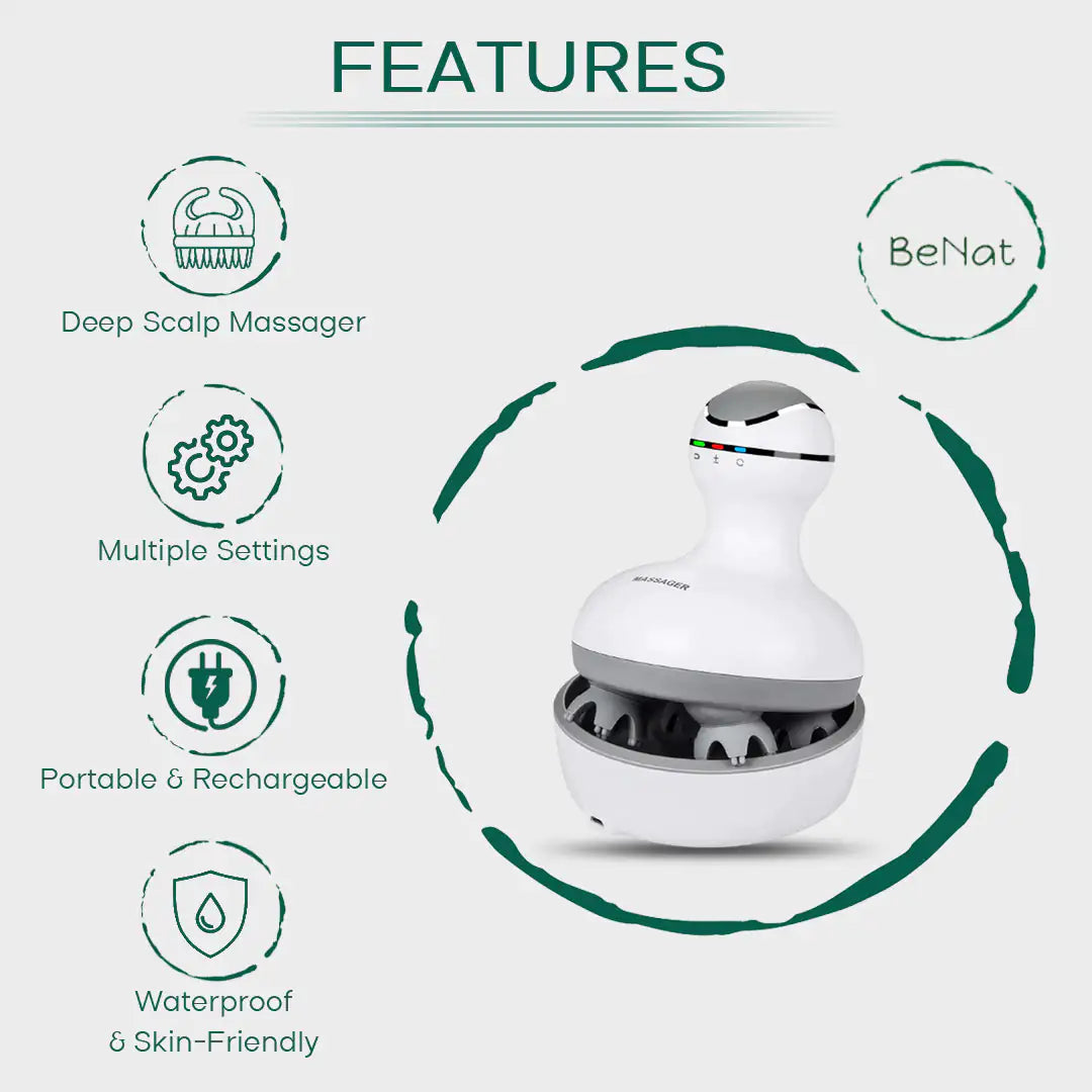 Massager de cuir chevelu électrique intelligent pour une relaxation ultime