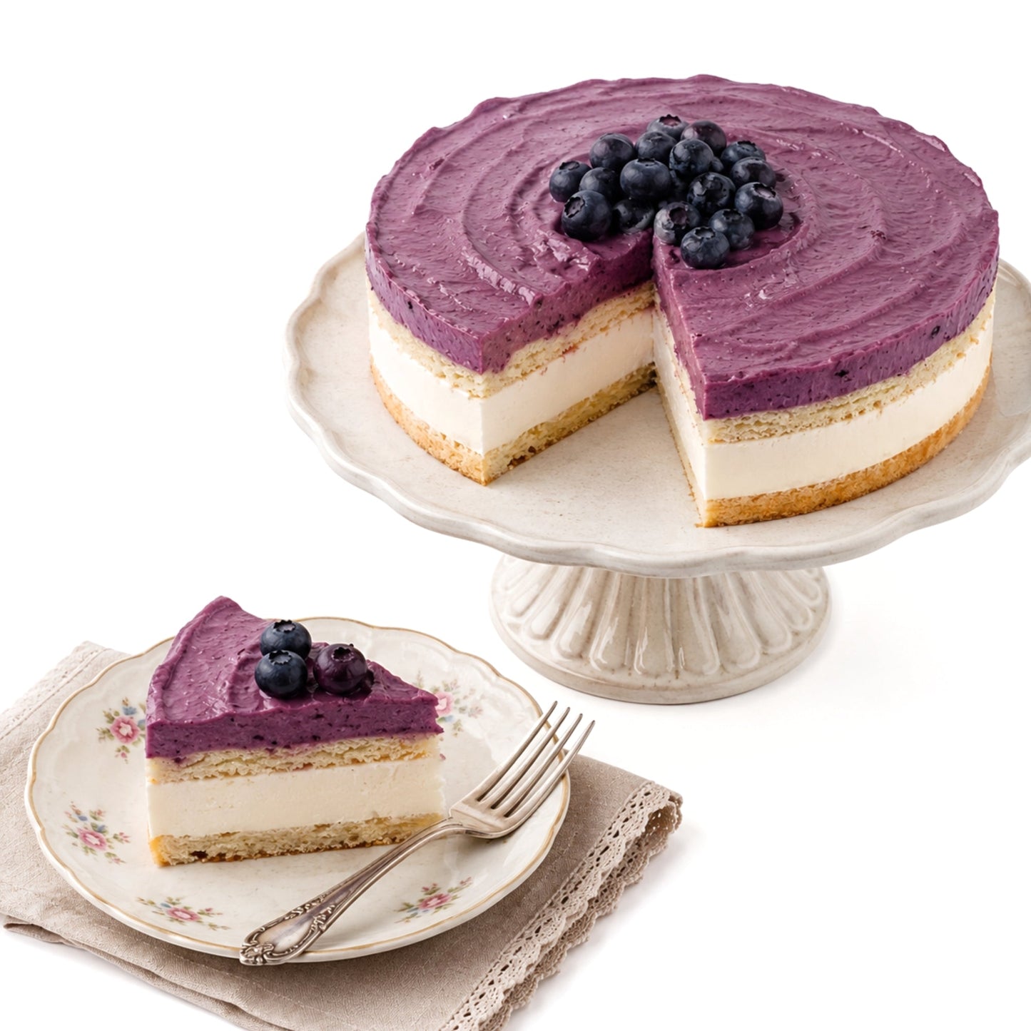 Pastel de Mousse de Limón y Arándano Sin Azúcar Andy Anand, 2.6 lb