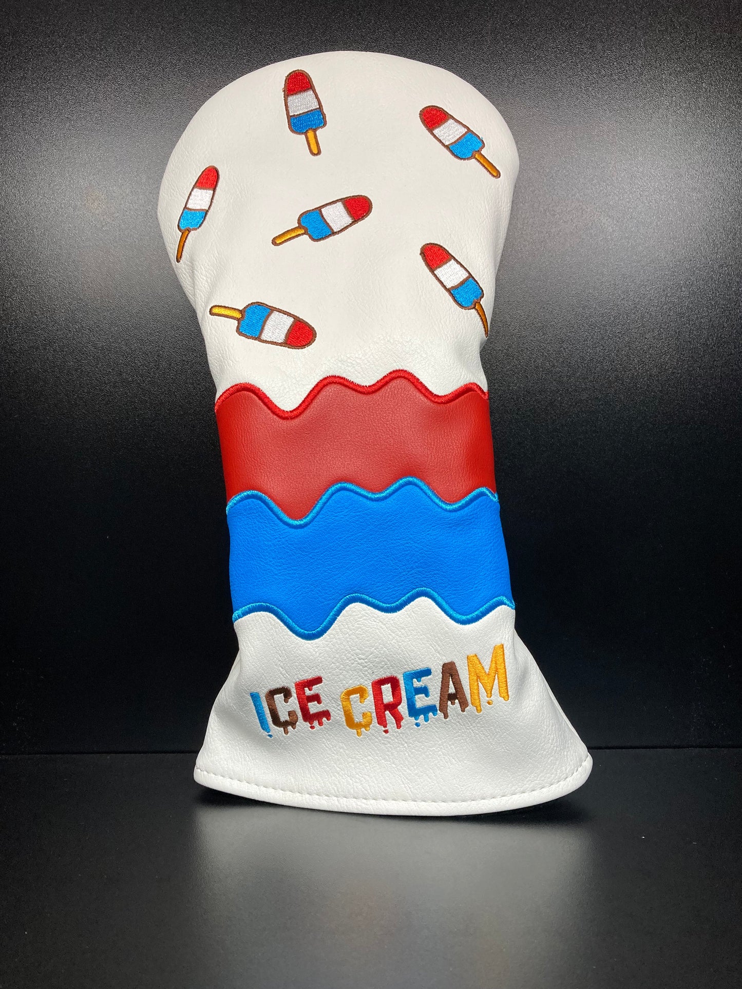 Funda para palo de golf con forma de petardo y paleta