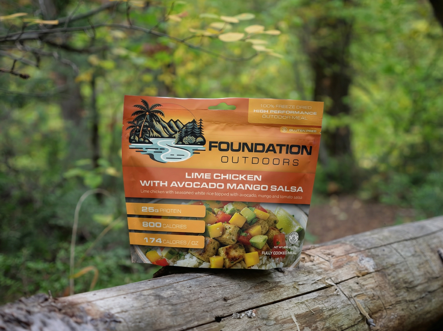 FOUNDATION Outdoors Pollo con Lima y Salsa de Mango y Aguacate