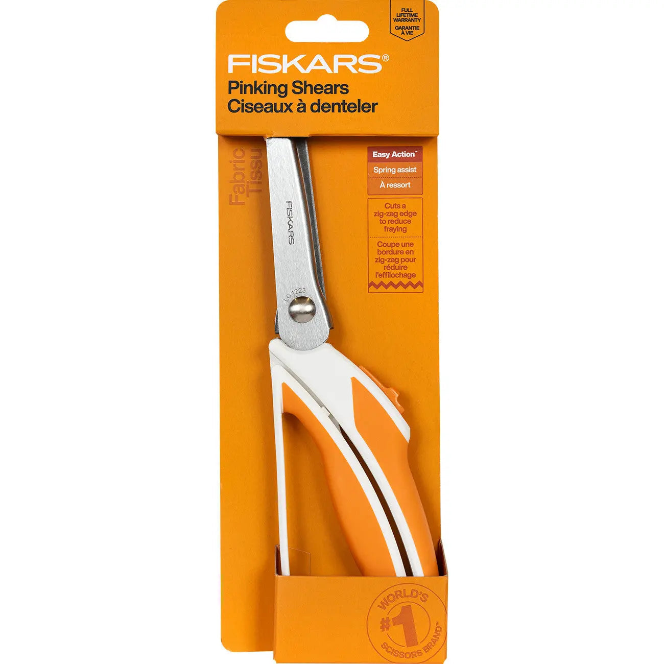 Fiskars Easy Action Pinking Shears - Premium Fabric Cutting Tool