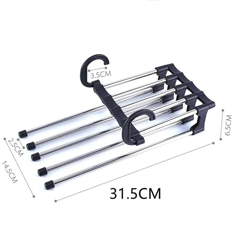 5-in-1 Pant Rack Shelves for Smart Closet Organization