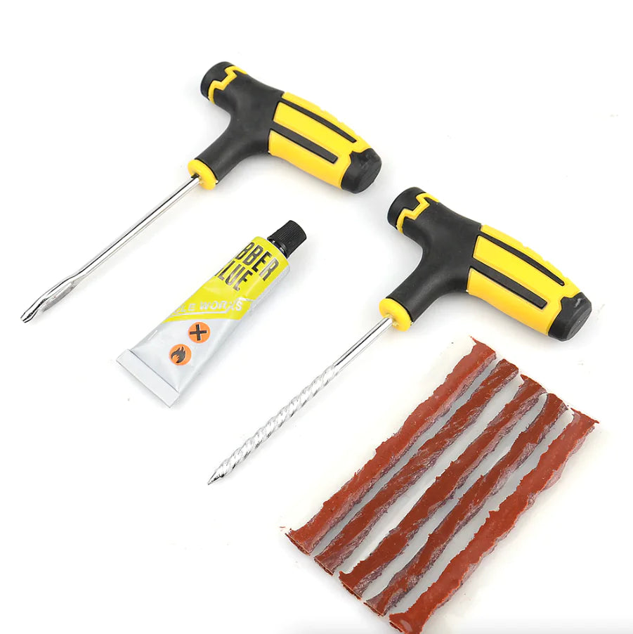 Kit de réparation de pneus de 68 pièces pour voitures, camions et motos