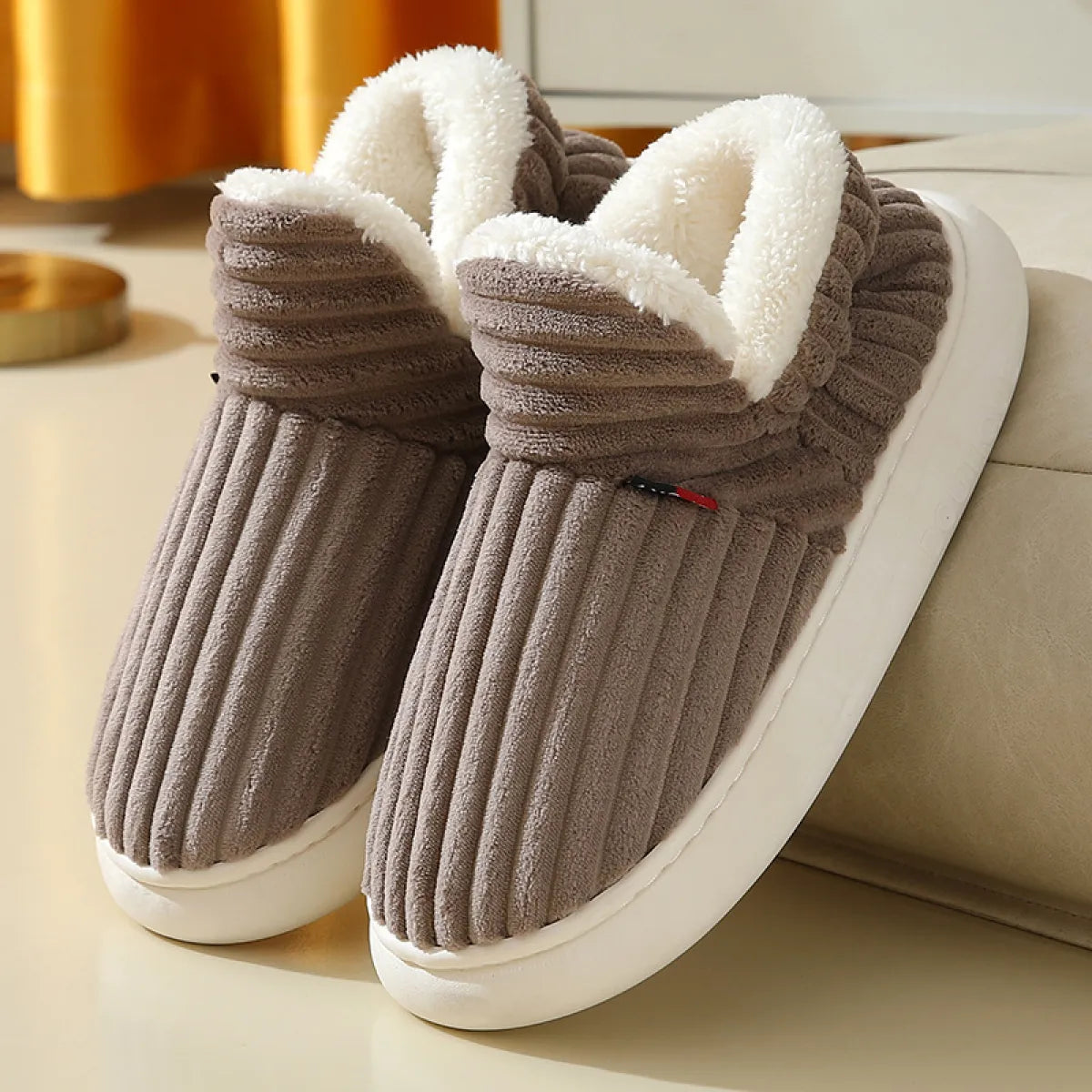 Zapatillas de Piel de Oveja Acogedoras para Hombres y Mujeres