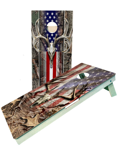 Premium Deer Skull Cornhole Set - Ultimate Outdoor Fun - Korvel