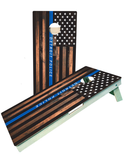 Customizable Blue Line Cornhole Boards - Premium Quality - Korvel