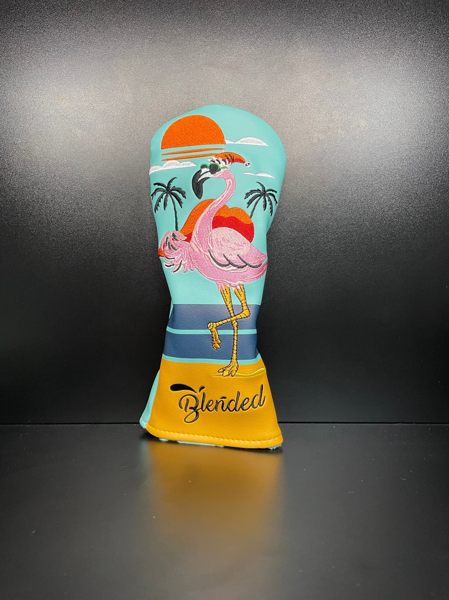 Couvre-club de golf fantaisie à motif flamant rose