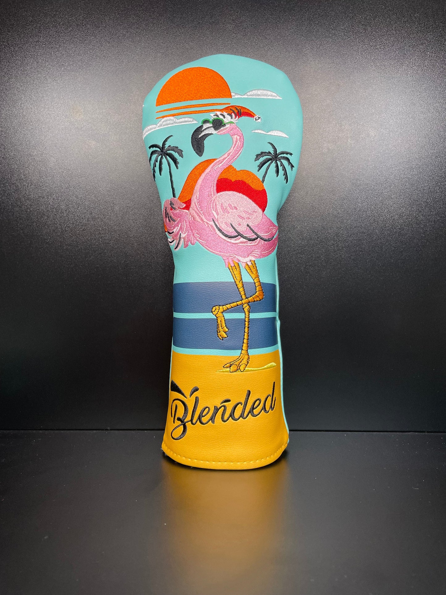 Couvre-club de golf fantaisie à motif flamant rose