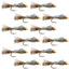 Gold Ribbed Hare's Ear Nymphs with Bead Head - Barbless, 12 Pack, Size 10 - Korvel