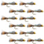Gold Ribbed Hare's Ear Nymphs with Bead Head - Barbless, 12 Pack, Size 14 - Korvel