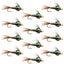 Premium Barbless Bead Head Pheasant Tail Nymphs - 12 Pack, Size 14 - Korvel