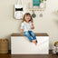 Gbruno Flip-top Storage Chest with Pneumatic Rod - White