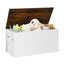 Gbruno Flip-top Storage Chest with Pneumatic Rod - White