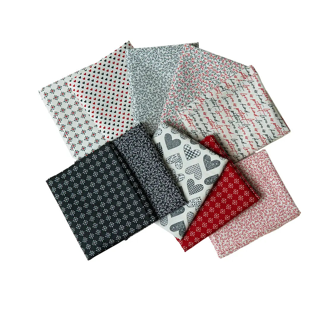 Conjunto de Fat Quarters Flirt - Set de 10 Telas Premium