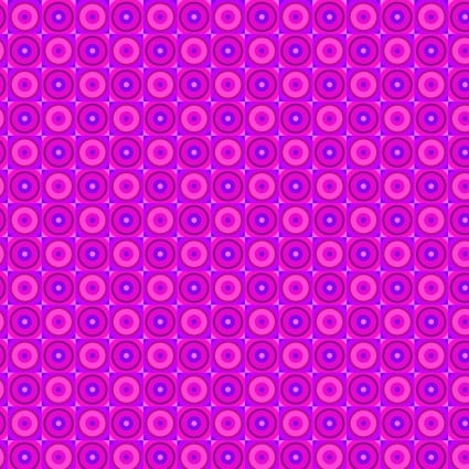 Flock Together Circle Square Magenta Cotton Fabric - 44"/45" Per Yard