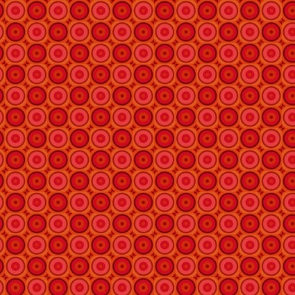 Tela de Algodón Roja Flock Together Circle Square - 44"/45" por Yarda