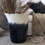 Vase de sol en laine noire et blanche Eclipse