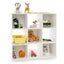 Wooden Kids Bookcase with Storage Cubbies - White