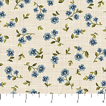 Tela de Algodón Multi Floral Spot Crema - 44"/45" por Yarda