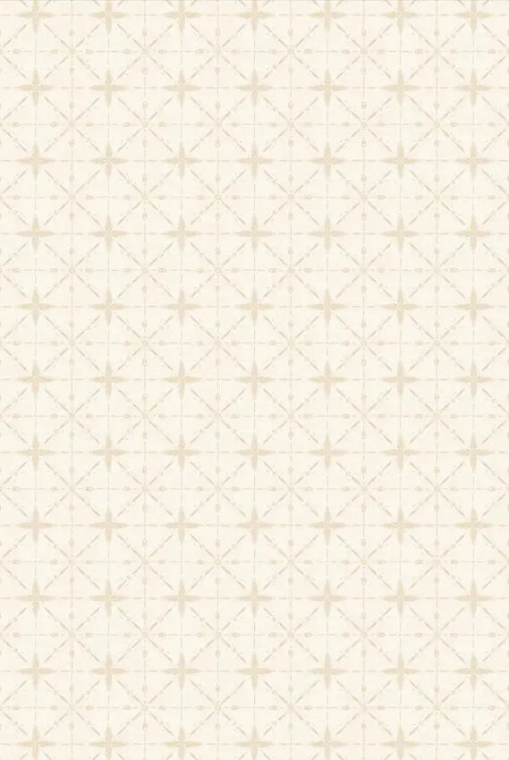 Floralscape Star Grid Cream Cotton Fabric - 44"/45" Per Yard