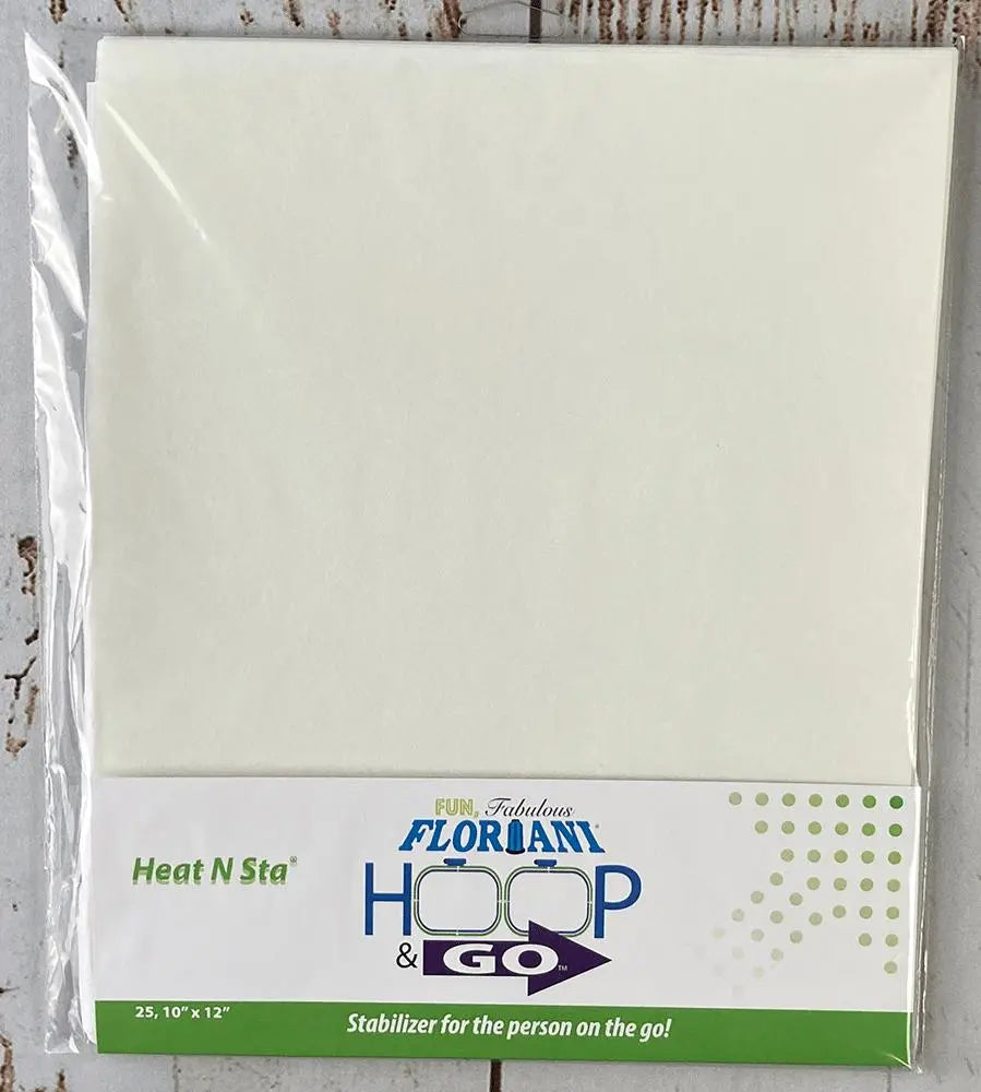 Floriani Hoop N Go 10" Heat N Sta Fusible Tearaway - 25 Pack