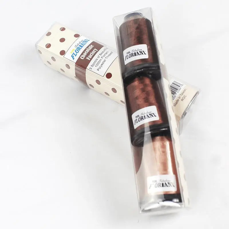 Floriani Thread 3 Spool Set - Chocolate Factory Brown