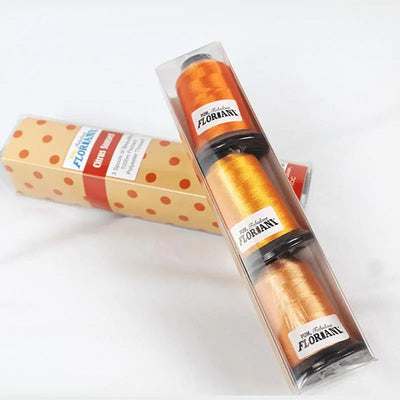 Floriani Thread 3 Spool Set - Citrus Sunset Orange