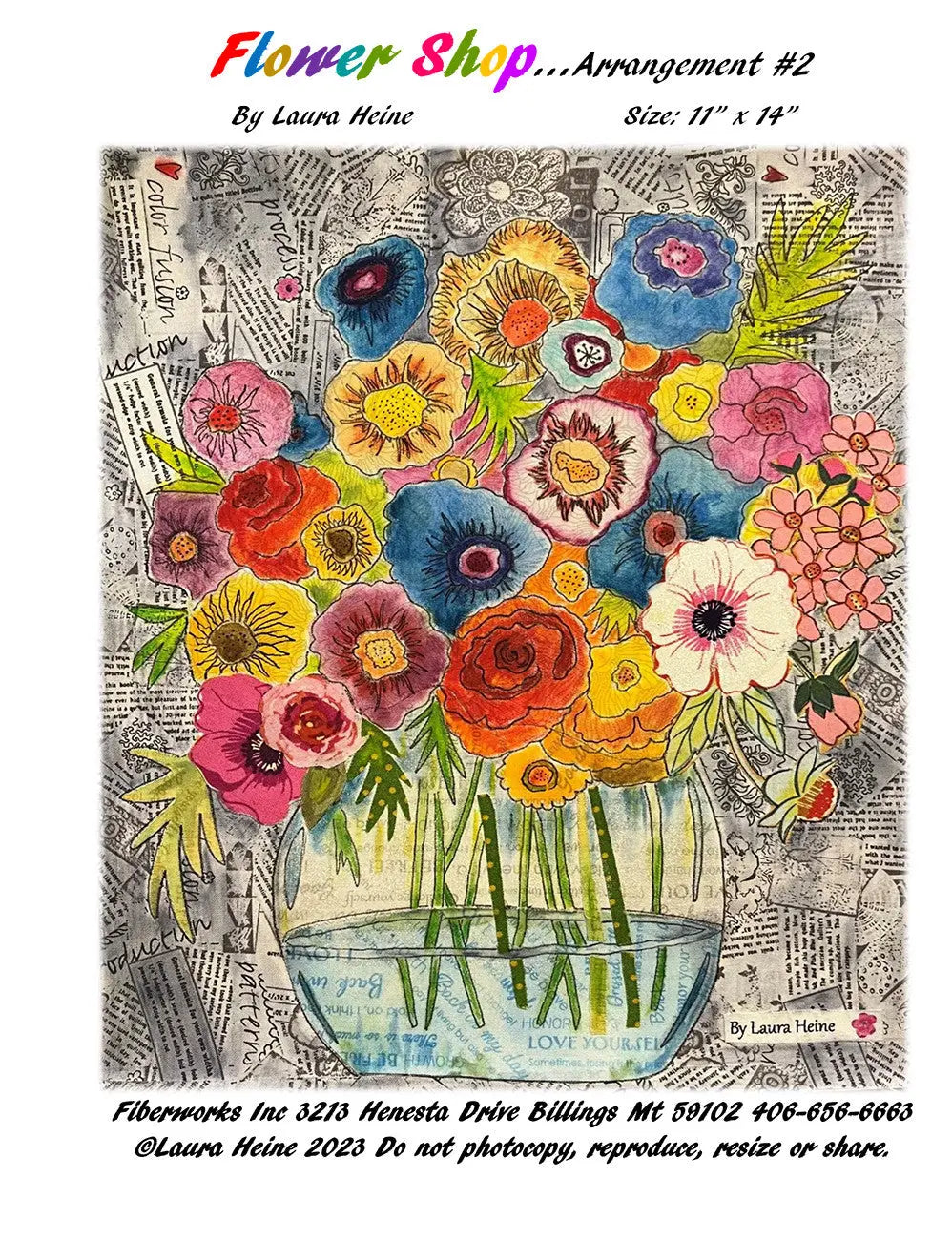 Flower Shop Arrangement #2 Collage Pattern