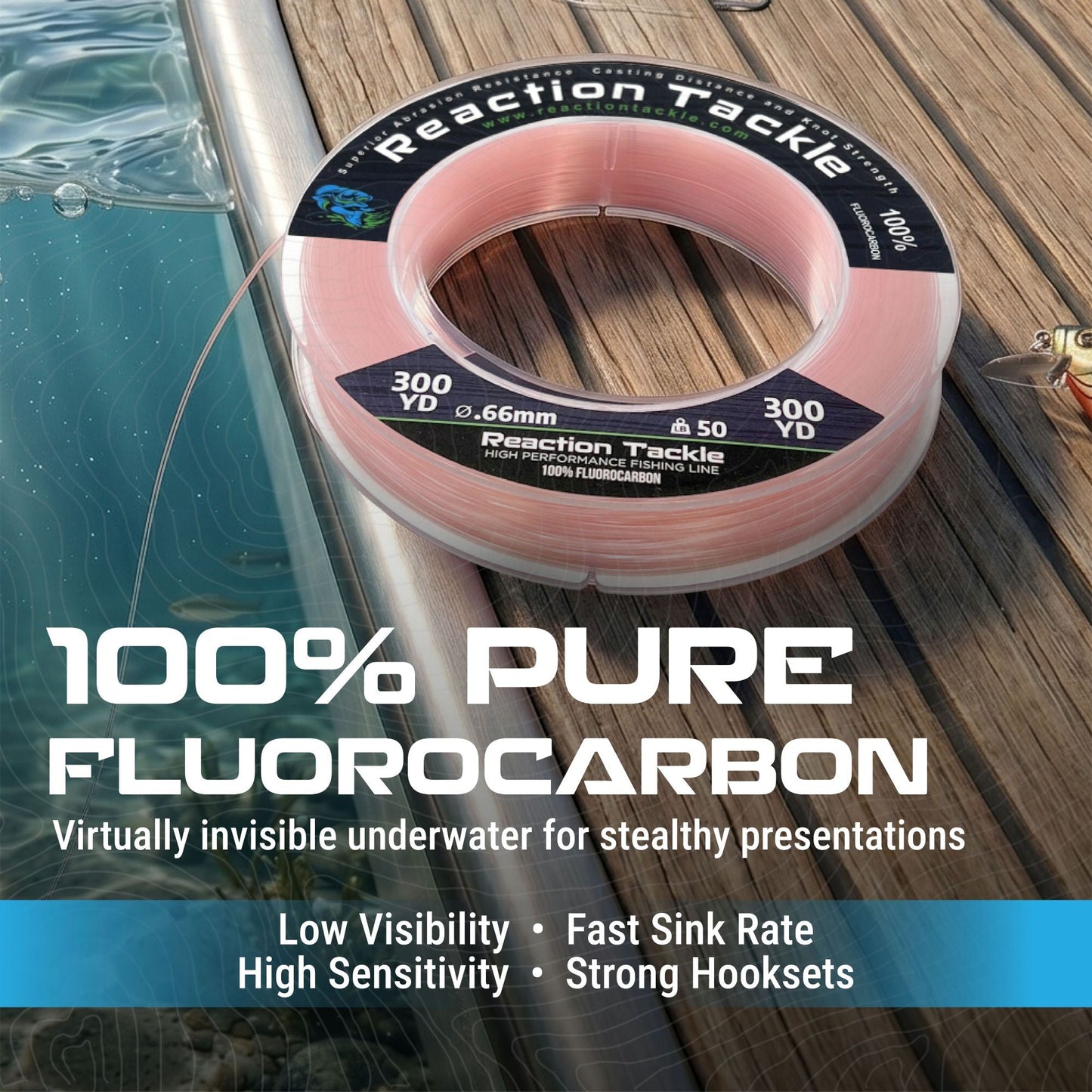 Premium 100% Pure Fluorocarbon Fishing Line