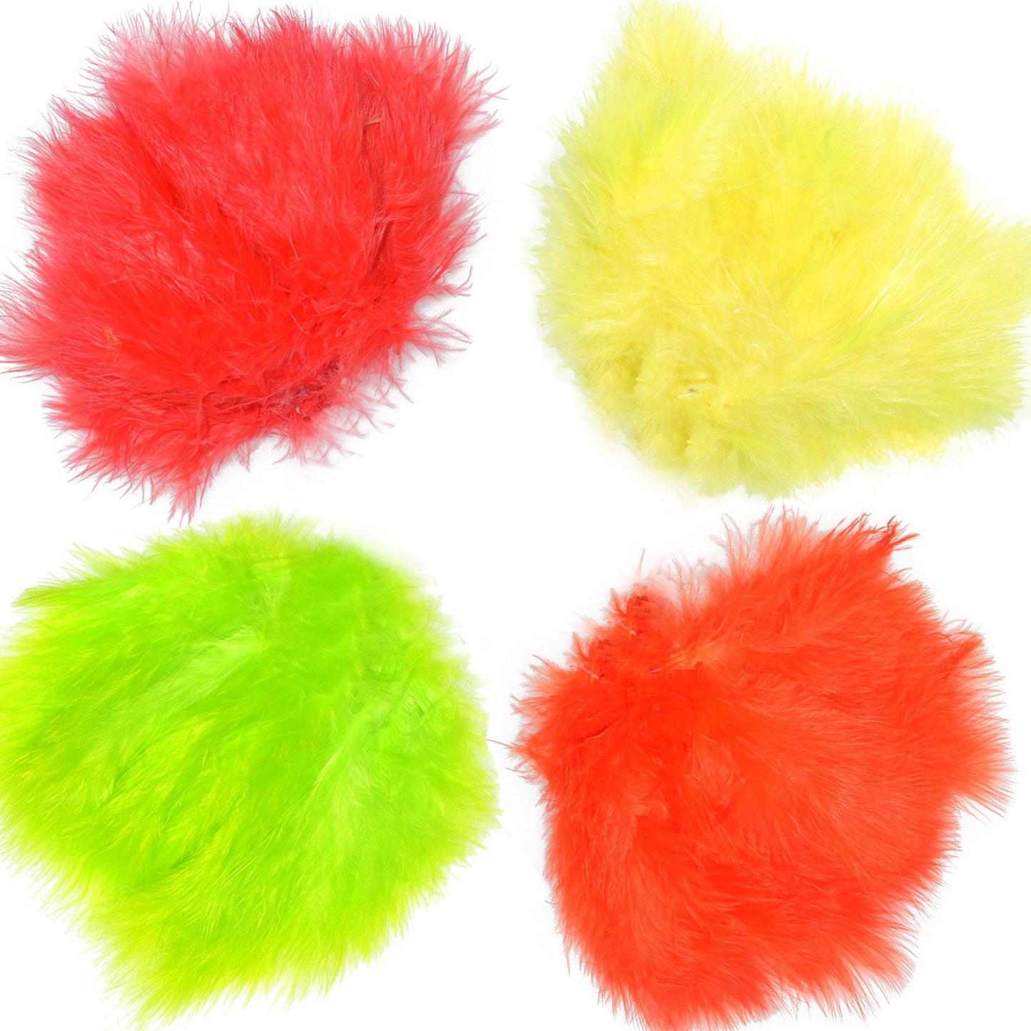 Fly Tying Materials - Select Woolly Bugger Marabou Fluorescent Colors - 1/8 Ounce - Korvel