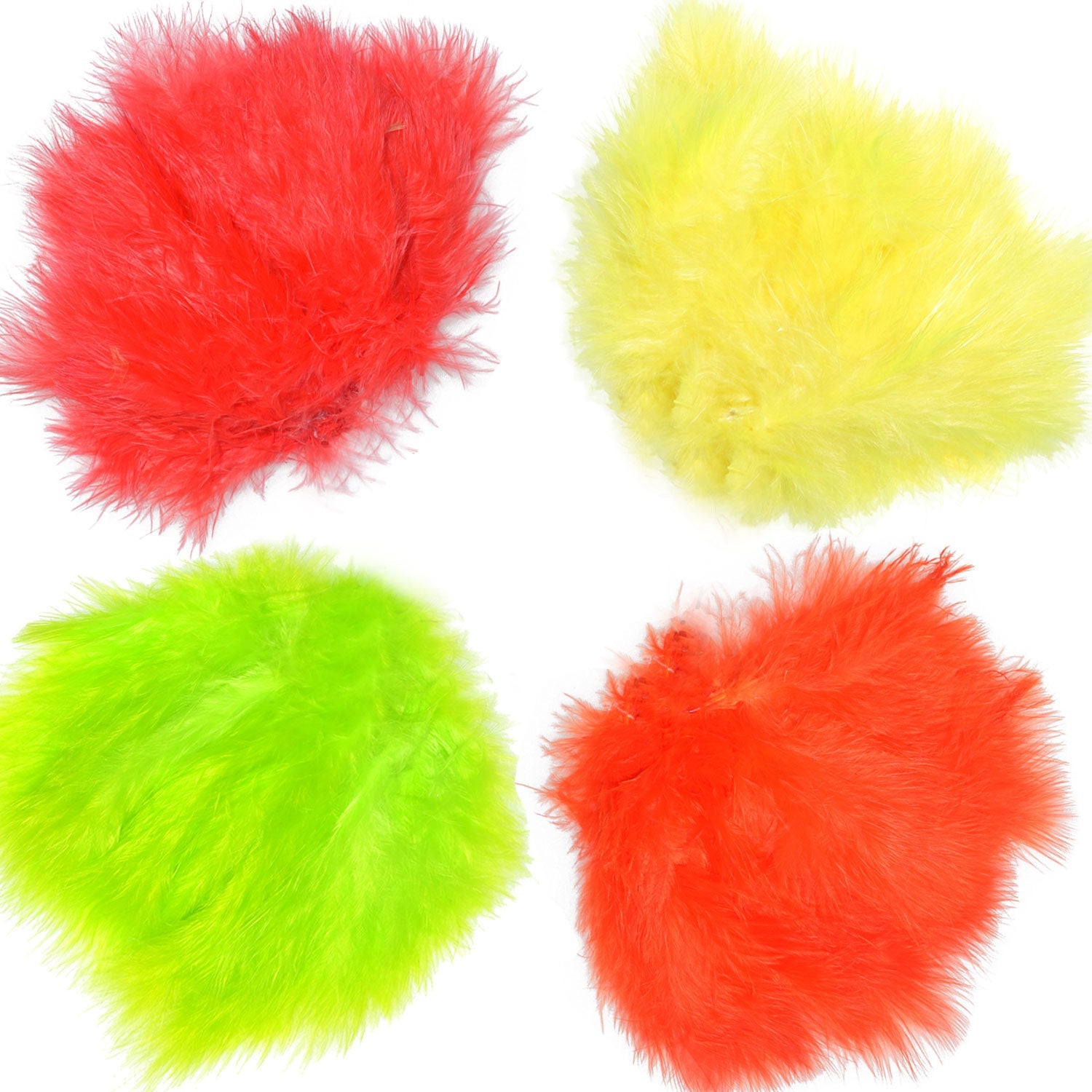 Fly Tying Materials - Select Woolly Bugger Marabou Fluorescent Colors - 1/8 Ounce - Korvel