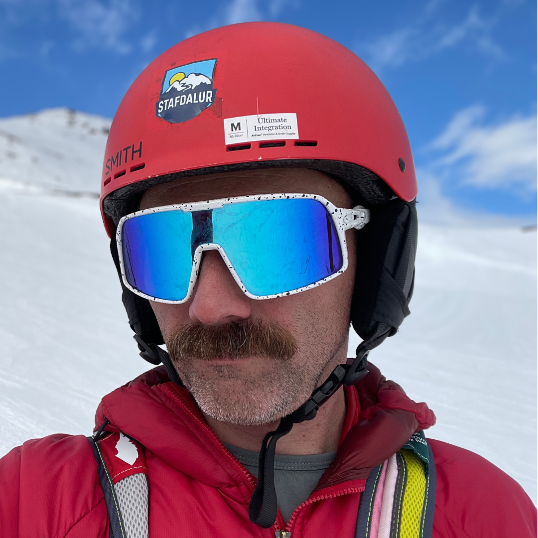 Lunettes de soleil Flying Dog Snowstorm avec lentille miroir bleue