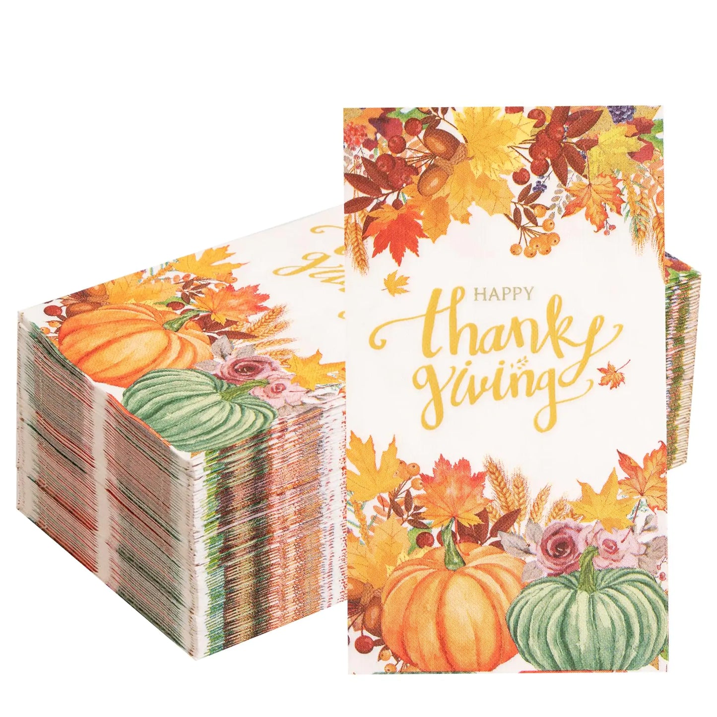 Serviettes invitées citrouille LIYH 150 pièces pour Thanksgiving