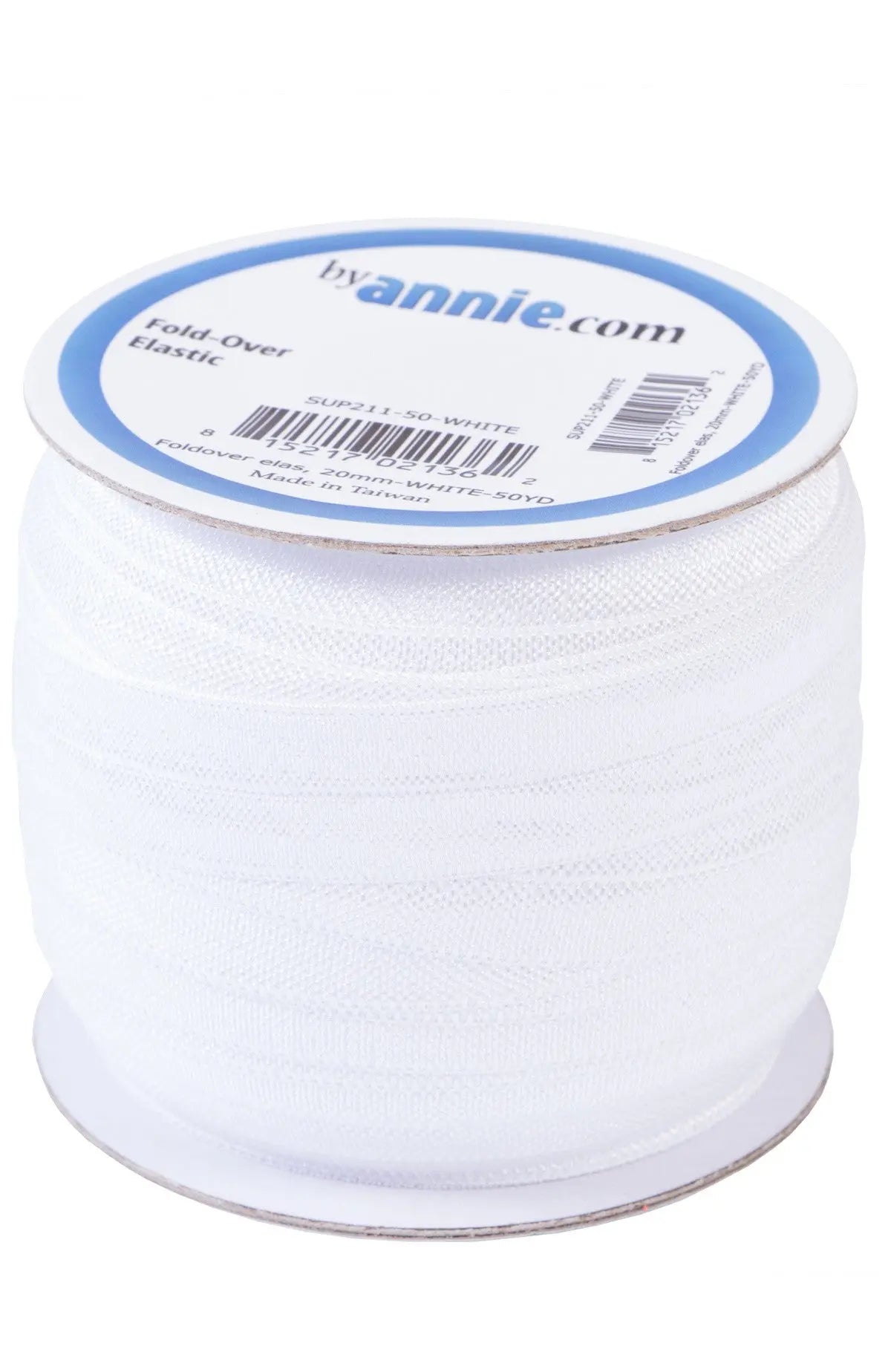 Elástico Premium Doblado 3/4in x 50yd - Blanco