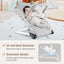 Foldable Baby Bouncer with Removable Cover and Toy Bar - Gray