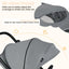 Poussette pour nourrissons pliable avec siège réversible - Gris