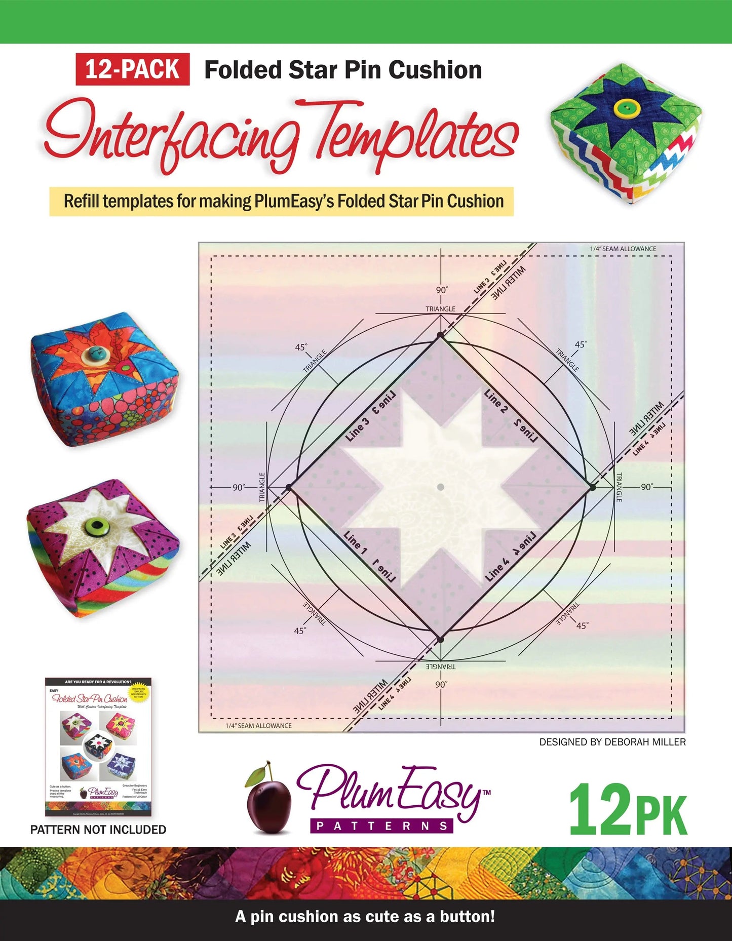 Plantilla de Almohadilla de Estrella Doblada 12-Pack