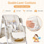 Folding Baby Dining High Chair with Adjustable Features - Gray