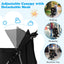 Folding Pet Stroller with Storage Basket and Adjustable Canopy - Black