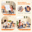 Tableau d'art pliant 6-en-1 pour enfants avec plateau réversible